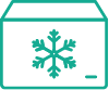 Snowflake in box icon