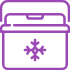 Snowflake on ice chest icon